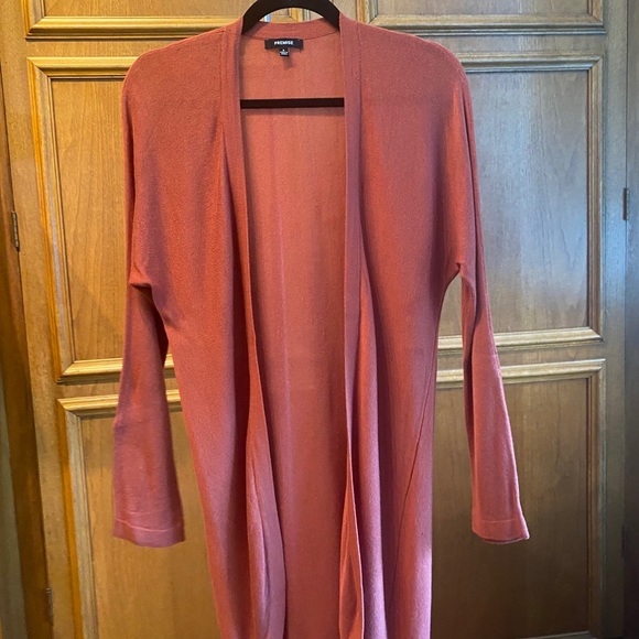 Rust Colored Open-Front Cardigan - Picture 2 of 4